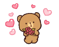 Mocha Bear Hearts
