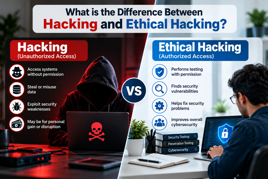 hacking vs ethical hacking key difference