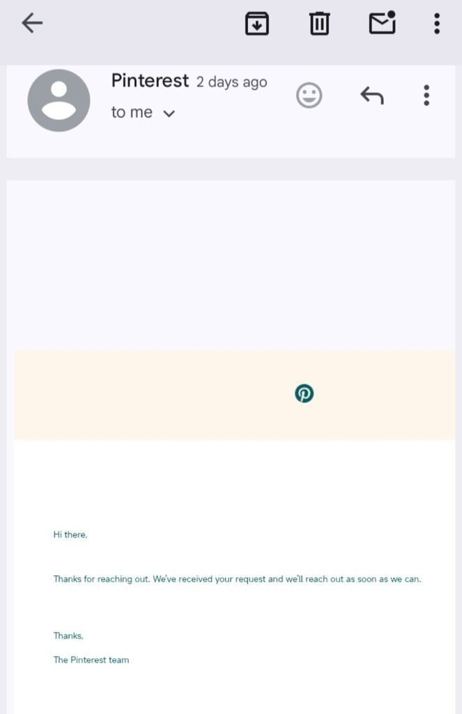 pinterest reply